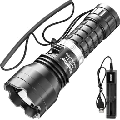 WholeFire XHP70 Lampe de Poche de Plongée Sous-marine 10000 Lumens, 50m Étanche IPX8, Lampe de Plongée LED Sous-marine pour Grotte Sous-marine Sous L'eau à la Tombée de la Nuit