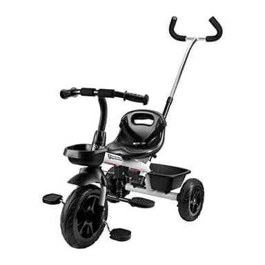 HyperMotion Tricycle Bébé Evolutif 1-5 Ans (20 KG Max) | Poussoir Réglable, Ceinture de sécurité, Siège Confortable, Roues Larges Increvables, Léger (Vélo 5,7Kg) Tobi Vector Gris