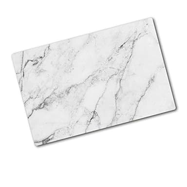 Tulup Planche À Découper - 80x52cm - Protection Plaque Induction Cuisson Tapis de Découpe Verre Trempé - Marbre