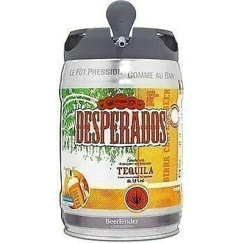 DESPERADOS Fût de biere Blonde Téquila - Compatible Beertender - 5 L