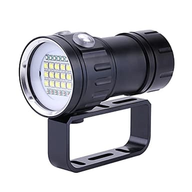 Lampe Plongée sous Marine, 18000LM 500m IPX-8 Torche Etanche Plongée, Lampe Etanche Plongée, Torche de plongée Immersion 7 Modes 120degrés Lampe de Poche LED pour Caméra Vlog Vidéo