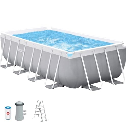 Intex kit Piscine Prism Frame rectangulaire Tubulaire (l) 4,00 x (l) 2,00 x (h) 1,22m