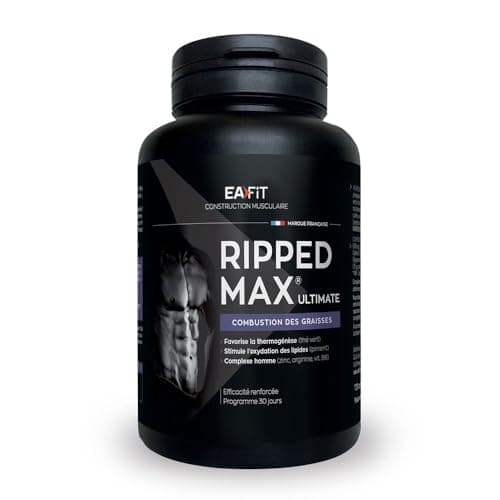 EAFIT - Ripped Max Ultimate - Burn activ, Bruleur de Graisses puissant sport - Formule complete-plante-vitamine-minéraux(zinc, chrome) - Cafeine et vitamine b6 pour l'énergie - 120comprimés