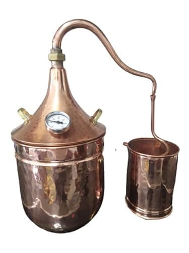 ALKIMISTA Lusa Alambic en cuivre pour extraction d’herbes aromatiques avec thermomètre 10 l