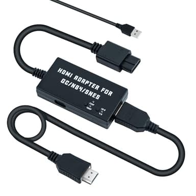 Mcbazel N64 vers HDMI Convertisseur pour Console N64/SNES Câble HDMI vers Prise en Charge HDTV 480p/720p/Audio Stéréo/Rapport d'aspect 16:9/4:3