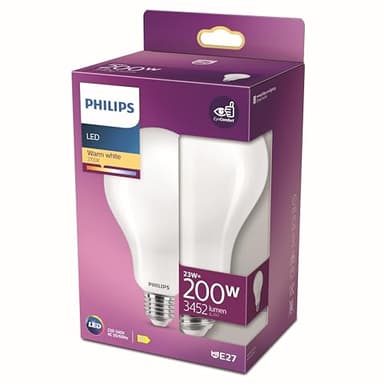 Philips ampoule LED Standard Giant E27 200W, 3452 lumens, (Ø x L) 9,5 cm x 16,5 cm, Blanc Chaud Dépolie, Verre