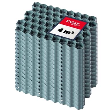 KADAX Dalles Stabilisatrices en Polyéthylène 60 x 40 cm, Stabilisateurs de Gravier, Dalles à Engazonner pour Jardins, Grilles de Gazon (Vert, Lot de 16)