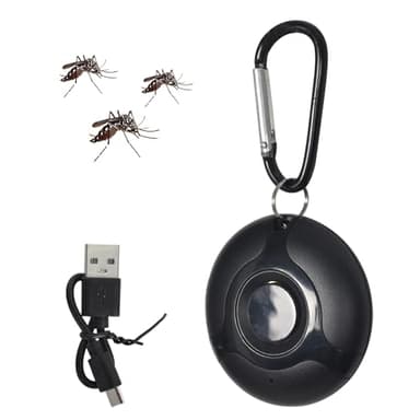 Répulsif Ultrasonique de Moustique, Portable Répulsif Antiparasitaire Extérieur/Intérieur Contre Les Insectes et Les Araignées, Répulsif Efficace Contre Mouches, Rats, Cafards, Rongeurs, Araignées
