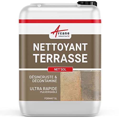 Produit nettoyant terrasse : NET'SOL 5 L - - ARCANE INDUSTRIES
