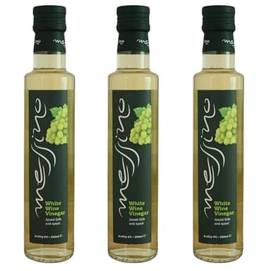 Messino Vinaigre de Vin Blanc Grec, Paquet de 3 x 250ml (Total: 750ml)