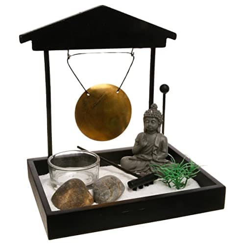 Atmosphera - Jardin Zen - Bois - Noir - 15x15 cm