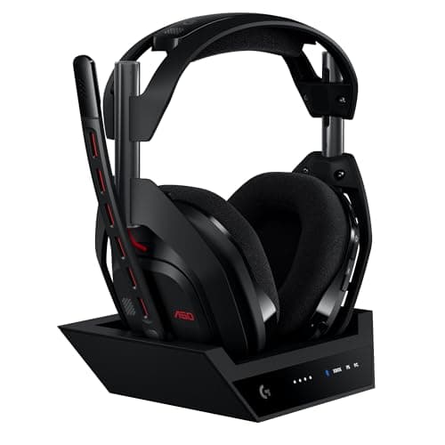 Logitech G Astro A50 LIGHTSPEED Casque gaming sans fil + station d'accueil (Gen 5), PRO-G GRAPHENE, basculement à 3 systèmes, USB-C vers Xbox, PS5, PC/Mac ou Nintendo Switch, Bluetooth - Noir