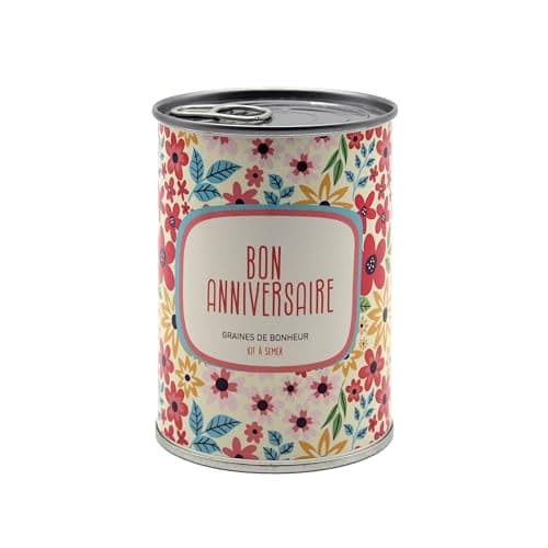 Mauvaises Graines - Kit de Plantes à Semer en Boîte - Cadeau d'anniversaire Cadeau Original Amis Famille Fêtes - Ultra Simple à Utiliser - 100% Fabriqué en France (Bonne anniversaire)