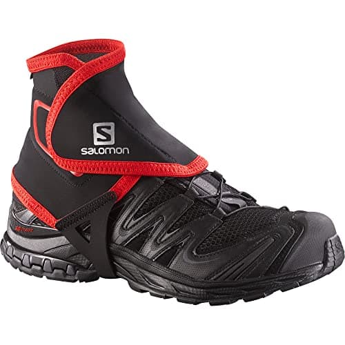 Salomon Trail Gaiters High Guêtres unisexes, Trail running, Randonnée, marche, Facilité d’utilisation, Résistance, Protection, Noir, L