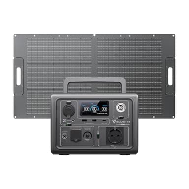 BLUETTI EB3A Générateur Électrique avec Panneau Solaire 100W(Livré Séparément), 268Wh Station d'Énergie Portable avec 1 Sortie CA 600W (1200W Pic), LiFePO4 Batterie de Secours pour Camping, Voyages