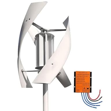 GJBMXSM Générateur éolienne, éolienne Vertical 2000W/5000W, Kit D'éolienne en Spirale à 3 Pales pour éolienne à Axe Vertical à Usage Domestique Kit Eolienne Complet Autoconsomation,2000W-48V