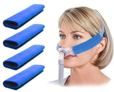 AVEEN Lot de 4 housses de sangle CPAP, coussinets de confort pour sangle CPAP, coussinets faciaux CPAP.