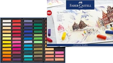 Faber-Castell 128272 Demi pastel carre tendre boîte de 72