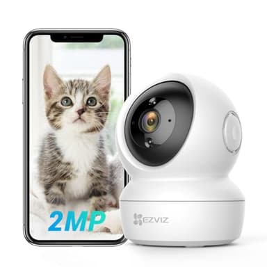 EZVIZ C6N Caméra Surveillance WiFi Intérieure 1080p, Caméra Bébé Pan/Tilt à 360°, WiFi 2.4Ghz, Vision Nocturne Intelligente avec Smart IR, Détection de Movement et Suivi Auto, Audio Bidirectionnel