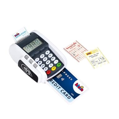 Theo Klein 9360 Terminal de paiement sonore et lumineuse I Complément fonctionnant à piles I Avec fonction de paiement sans contact I 11 cm x 8 cm x 5 cm I pour enfants à partir de 3 ans