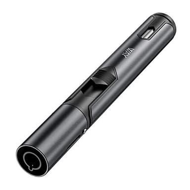VVAY Briquet Tempete Chalumeau Jet Flamme Gaz Butane Rechargeable, Long Briquet Allume Feu Cheminee, BBQ (Vendu sans gaz) Noir