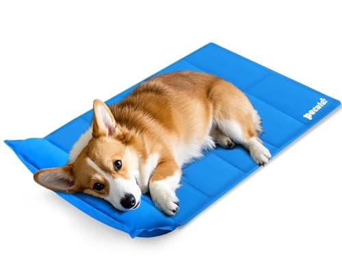 Pecute Tapis rafraichissant Chat et Chien avec Oreiller, Tapis de Refroidissement pour Pet - Reste Froid Plus Longtemps, Tapis Fraicheur Chien Chat | Plus Durable - Résistant Aux Rayures - 90 * 50cm