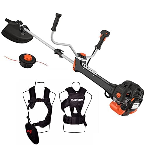 Fuxtec Débroussailleuse Thermique Professionnelle FX-PS152 52 cm3 3CV Système Anti Vibration - 2 en 1 Coupe-Bordure avec Tête de Coupe Double Fil et Lame 3 Dents Modèle Conçu pour Les Pros