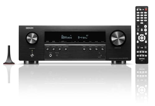 DENON Récepteur Home Cinéma AVR-S770H 7,2 Ch (modèle 2023) – Récepteur HDMI 8K UHD (75 W x 7), streaming sans fil via HEOS intégrés, Bluetooth et Wi-Fi, Dolby TrueHD, DTS Neural:X et DTS:X Surround