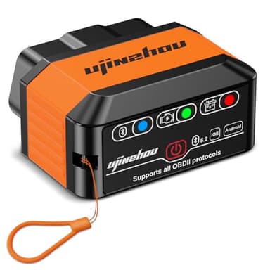OBD2 Diagnostic Auto OBD Bluetooth 5.2: Valise Diagnostic Français Voiture Multimarque pour iOS Android - OBDII Scanner Sans Fil avec Test - Lecteur Code Moteur avec Systèmes Diagnostique Complets