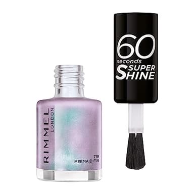 Rimmel - Vernis à Ongles 60 Seconds Super Shine Colour Block - Ultra Brillance et Longue Tenue - Séchage Rapide - 719 Mermaid Fin - 8ml