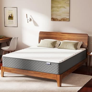 MOLPHIT Matelas 140x190 Épaisseur 25cm Certifié Oeko-TEX, Moyenne Ferme H3 Matelas Hybride à Ressorts Ensachés Indépendant en Mousse à Mémoire de Forme, Matelas Ergonomique, Matelas 2 Personne