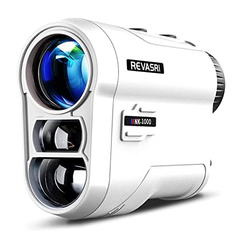 REVASRI Télémètre de Golf avec Inclinaison et Vibration de Verrouillage du mât de Drapeau, Interrupteur d'inclinaison Externe pour télémètre légal de Tournoi de Golf avec Rechargeable 1000YDS