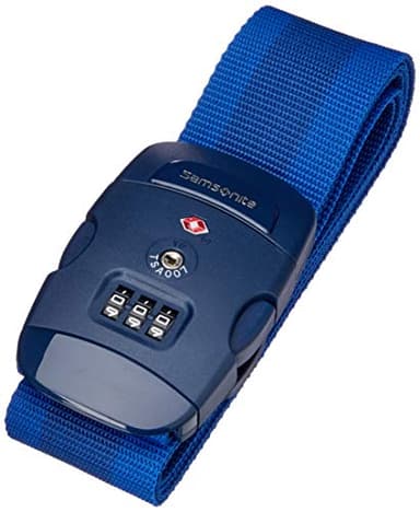 Samsonite Global Travel Accessories - Sangage à bagages / STRAPE LUGGAGE TSA, 190 cm, 1 litre, bleu de minuit