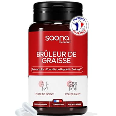Bruleur de Graisse Puissant | Coupe Faim Puissant et Efficace | Detox Minceur | Perte de Poids Rapide et Efficace | Minceur Homme & Femme | 2 Gélules/j - 1 mois | Fabriqué en France