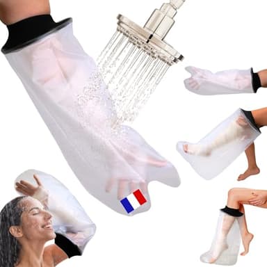 KENI STORE Protection étanche pour plâtre jambe adulte Protège-plâtre jambe fiable et durable Protection efficace pour plâtre jambe sous la douche (bras adulte)