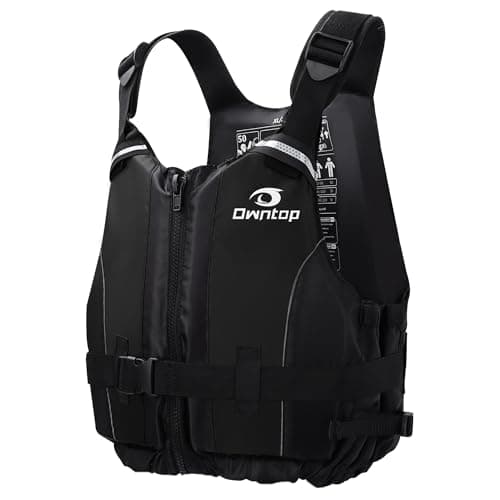 Owntop Aides à la flottabilité pour Adultes, Gilet de flottaison en Mousse avec Sangle d'entrejambe et Poche intérieure Unisexe pour Le Paddle, Le Kayak, la pêche