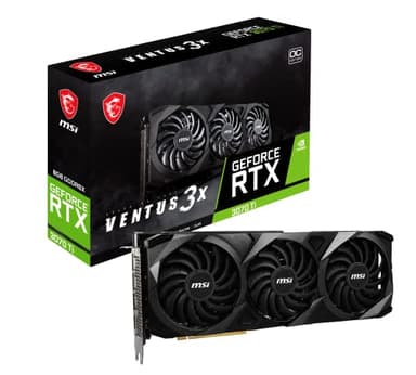 MSI RTX 3070 TI Ventus 3X 8G OC Carte Graphique NVIDIA GeForce RTX 3070 Ti 8 Go GDDR6X Gris