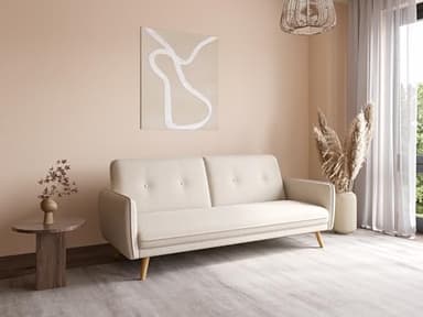 DecoInParis Canapé clic clac en Tissu avec Pieds en Bois Natal