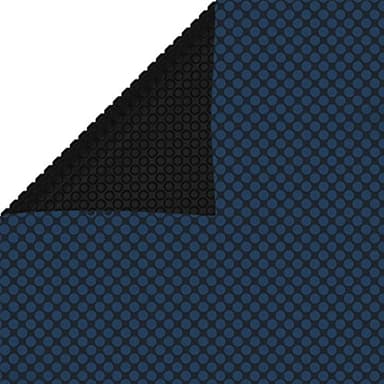 HOMTAKIE Film Solaire de Piscine Flottant PE 488x244 cm Noir et Bleu