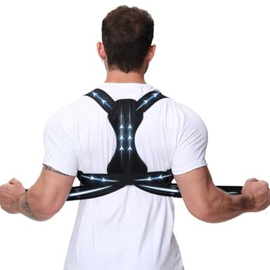 NovoBrace Correcteur De Posture Pour Homme et Femme, Redresseur De Dos, Posture Correcteur Dos Réglable, Ceinture Dorsale Homme Respirant, Maintien Du Dos Du Cou et Des épaules，Ceinture Pratique