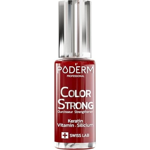 Vernis Durcisseur Ongles BIOTINE SILICIUM KERATINE - Fortifie & Répare les ongles abimés, fragilisés, cassants par semi permanent, vieillissement - Couleur Rouge Allure - Mains & Pieds - Swiss Made