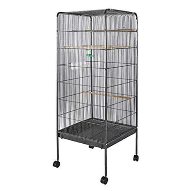 Volière pour Oiseaux XL 146x54x54cm Cage Petits Oiseaux Perruches Espace pour Canaris Habitat