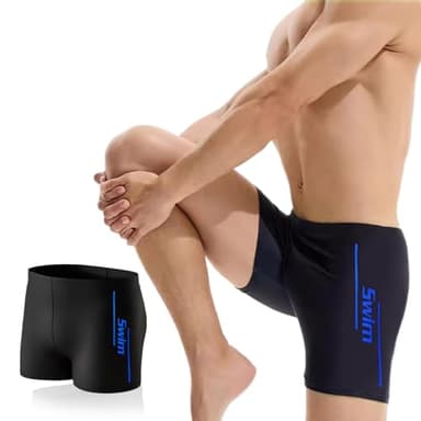 Maillot de Bain Homme, Homme Boxer Respirant à Séchage Rapide, Short de Bain avec Cordon de Serrage pour Natation, Le Surf, Plongée et Sports Aquatiques, 80-100 Kg