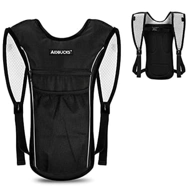 AIDBUCKS Sac à Dos d'hydratation Sac Trail Running pour Marathon VTT Bande réfléchissante Randonnée Vélo Paquet Garde Liquide Froid pour Cyclisme, Randonnée, Running et des Sport de Plein Air 200g