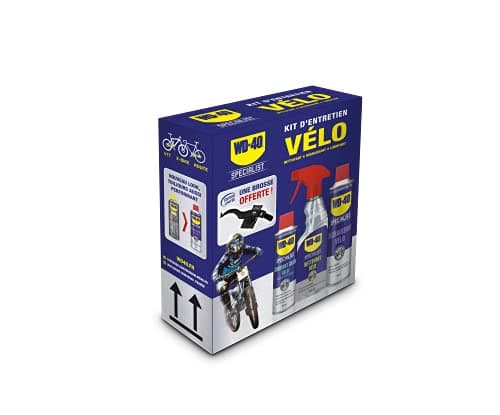 WD-40 SPECIALIST • Kit Entretien Vélo • Un Dégraissant • Un Nettoyant Complet • Un Lubrifiant Chaîne - Une Brosse de Nettoyage Offerte - Solution 3 en 1 pour Vélo de route, VTT et E-Bike