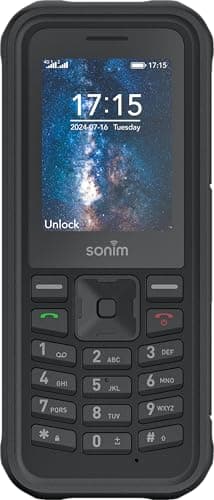 Sonim XP100 4G Téléphone Mobile durci (64/128MB, Micro-SD, Batterie 1800 mAh, écran 2,4", Appareil Photo 2MP, IP68 & IP69k Corning Gorilla Glass, Dual-SIM) avec Support de téléphone, Noir