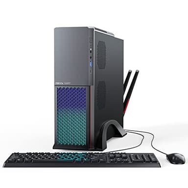 DREAMFYRE Tours PC - Ordinateur de Bureau Fixe 16 Go de RAM 512 Go SSD Processeur Core i7 avec 2,4G/5G/6G WiFi6E Bluetooth 5.3 Lampes RVB, avec Souris et Clavier (sans écran)