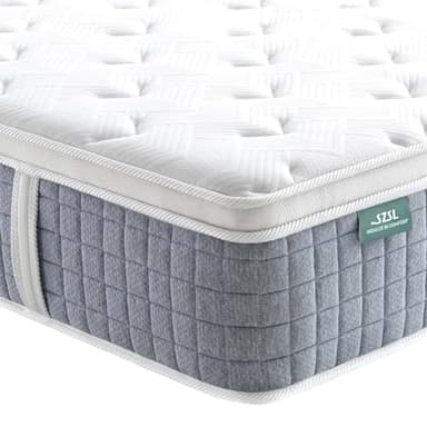 SZSL INDULGE IN COMFORT Matelas 180x200 20cm Épaisseur H3 H4,Matelas à Ressorts ensachés et à mémoire de Forme, Matelas Hybride 2 Personnes Ressort Ensachés, Parfait Soutien,Confortable et Durable