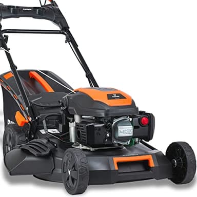FUXTEC Tondeuse Thermique Autotractée Démarrage Électrique FX-RM5170eS 4en1-170cm3 4CV | 4 Temps | Largeur 51cm, Hauteur De Coupe 7 Positions, Bac 60L, Fonction Mulching, Éjection Latérale
