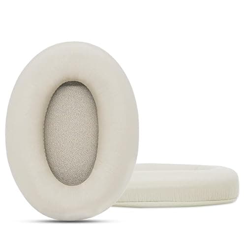 Coussinets de rechange 1000 x M3 pour casque Sony WH-1000XM3, compatibles WH1000XM3 avec cuir protéiné plus doux, mousse à mémoire de forme (argenté)